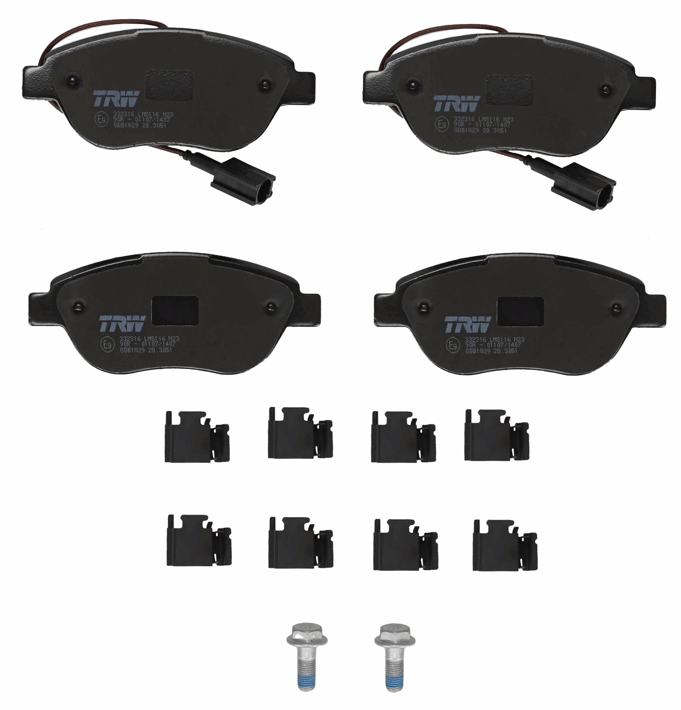 Set placute frana