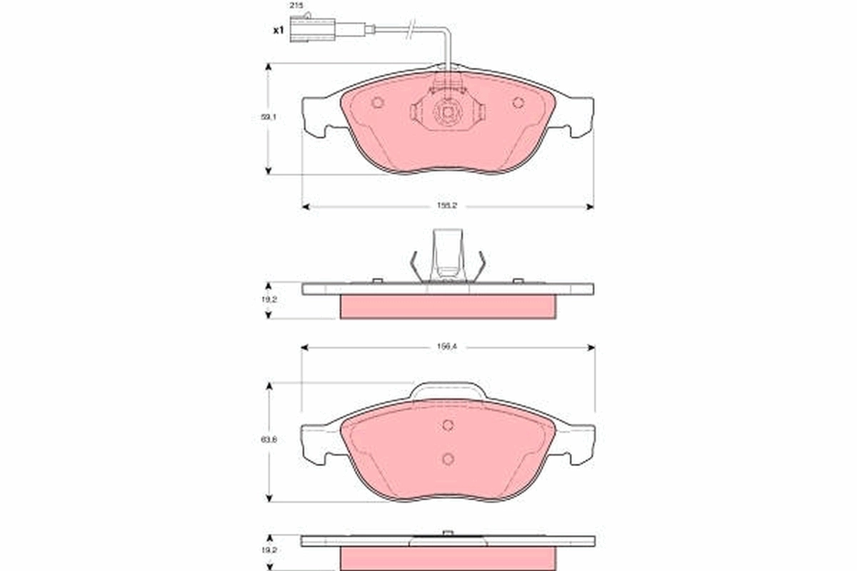 Set placute frana