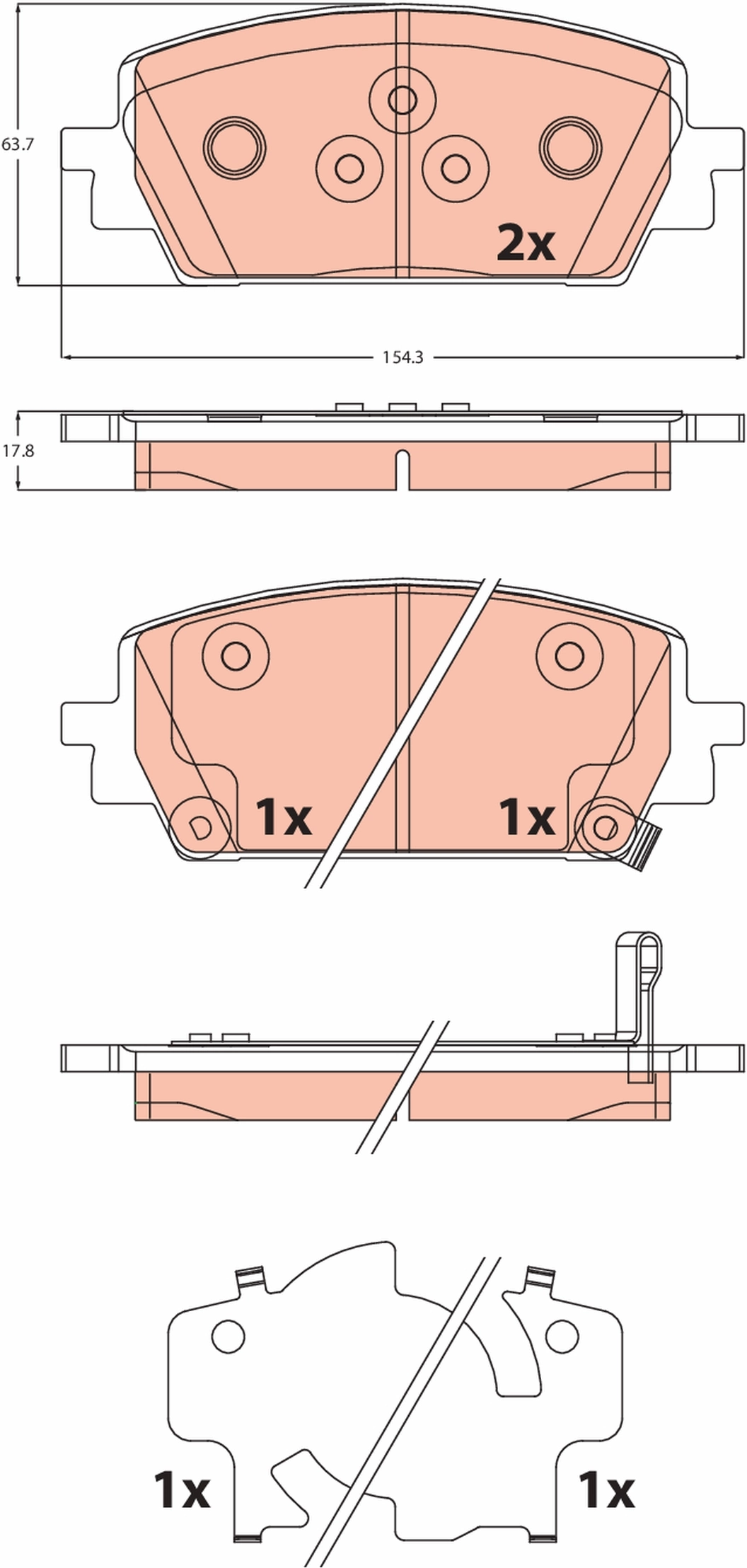 Set placute frana