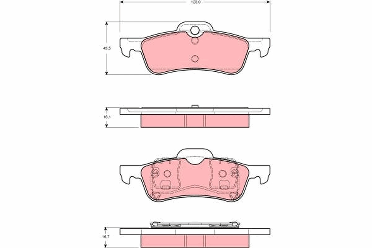 Set placute frana