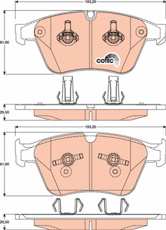Set placute frana