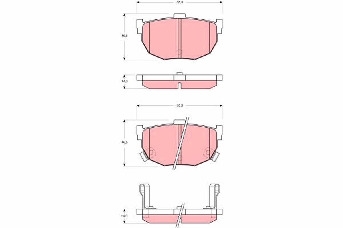 Set placute frana