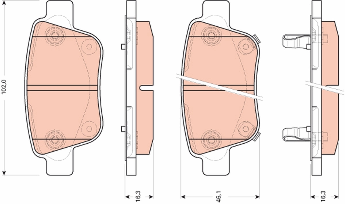 Set placute frana