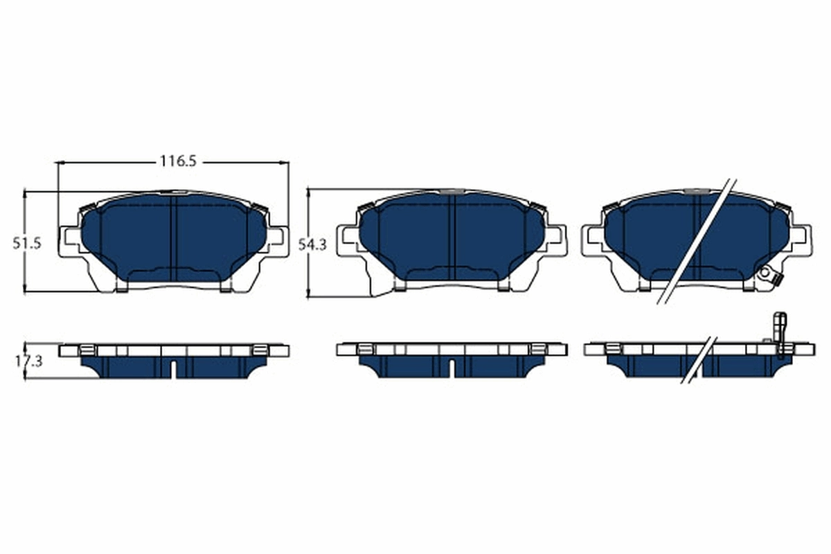Set placute frana