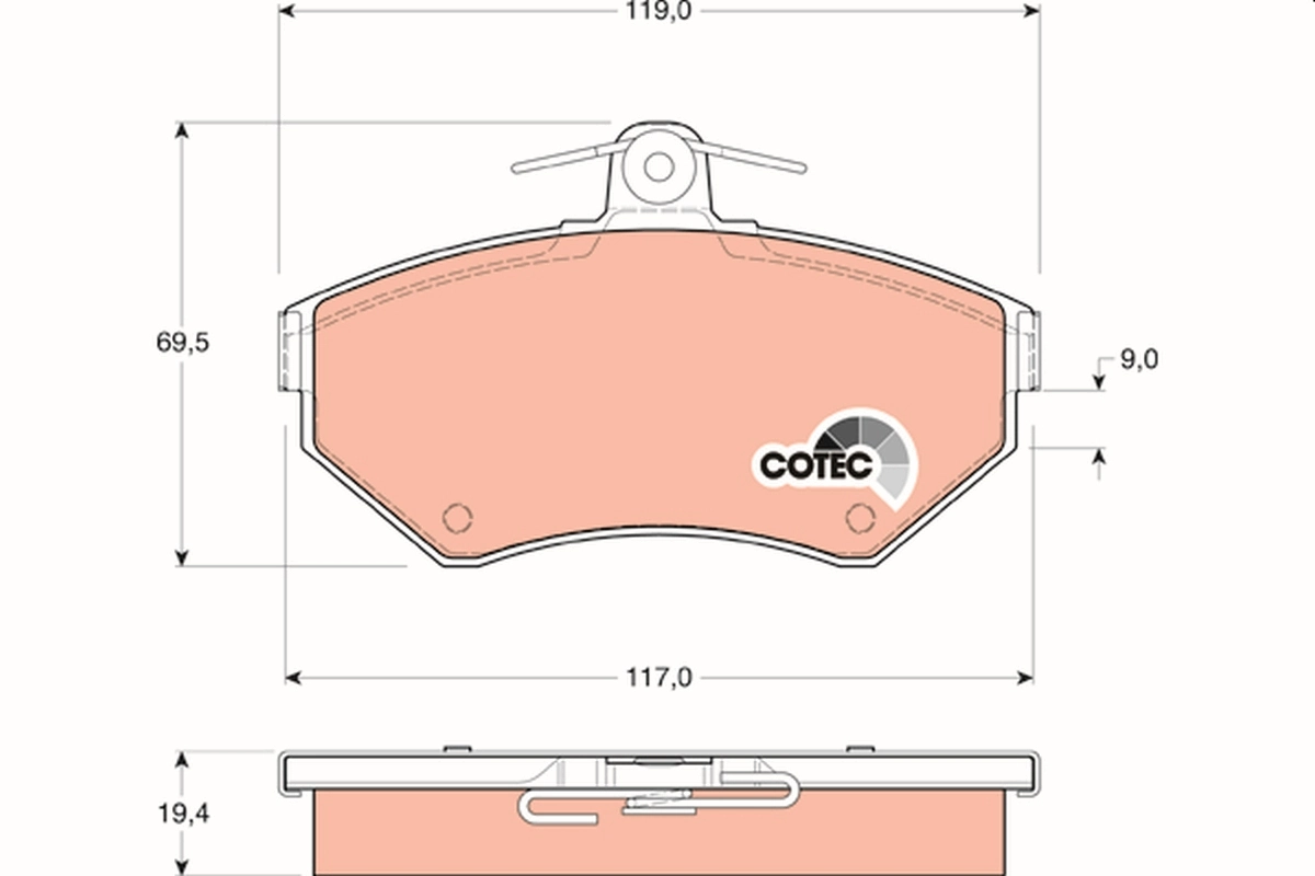 Set placute frana