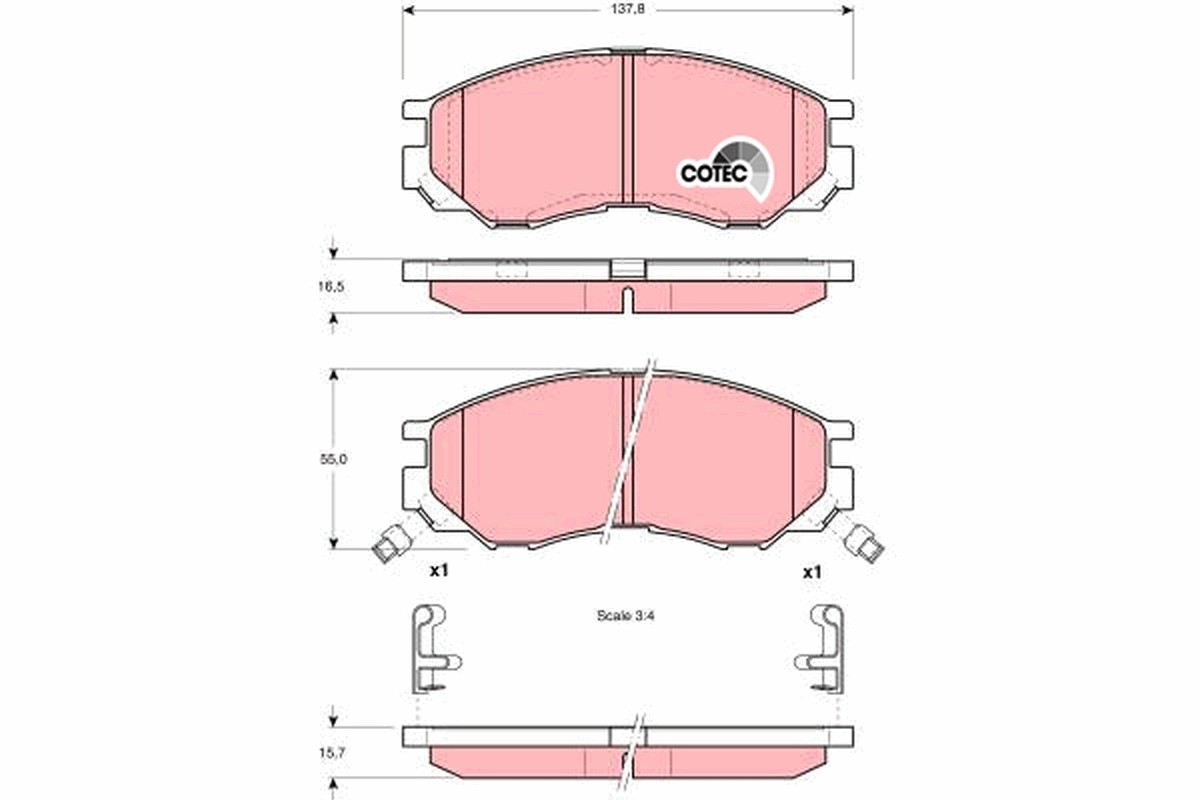 Set placute frana