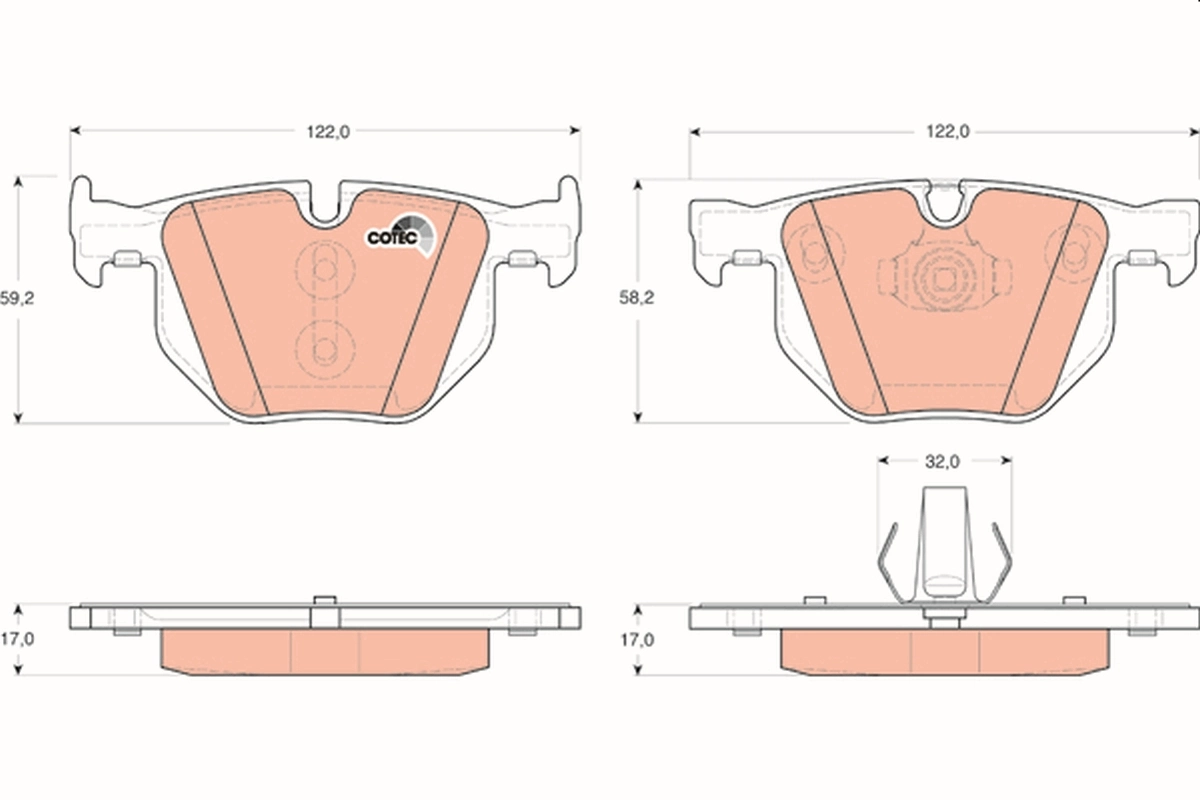 Set placute frana