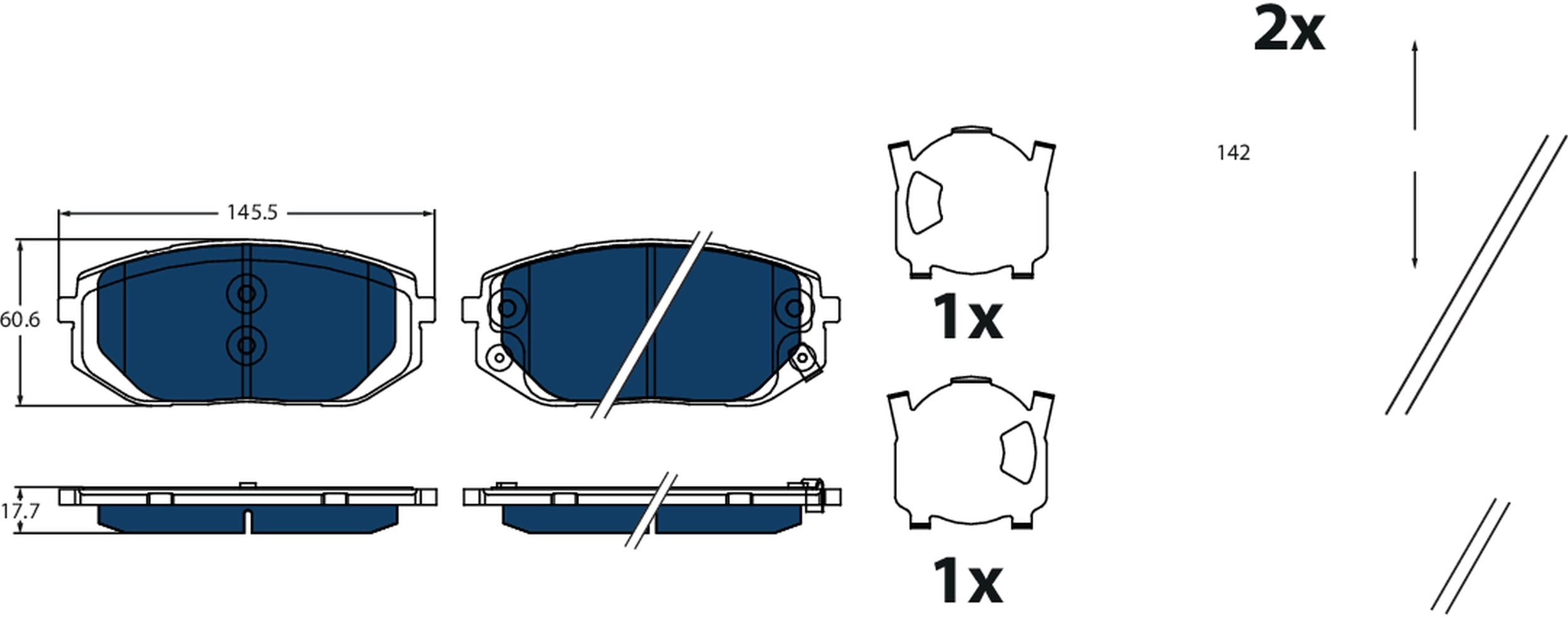 Set placute frana
