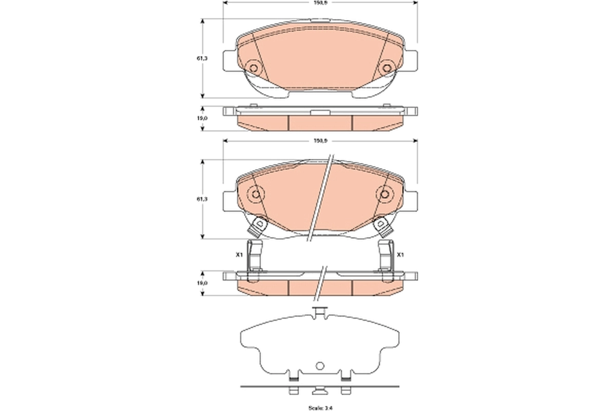 Set placute frana