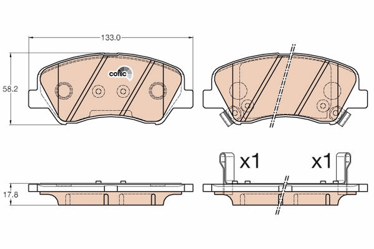 Set placute frana