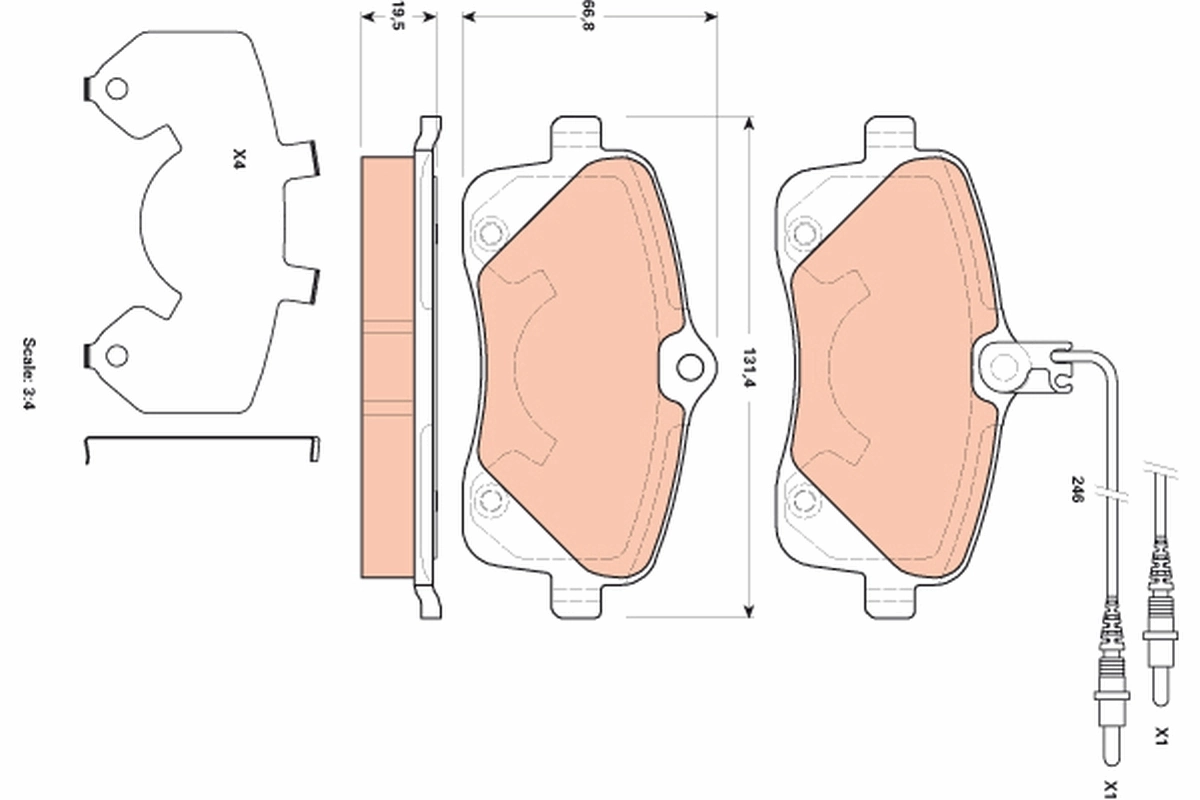 Set placute frana,frana disc