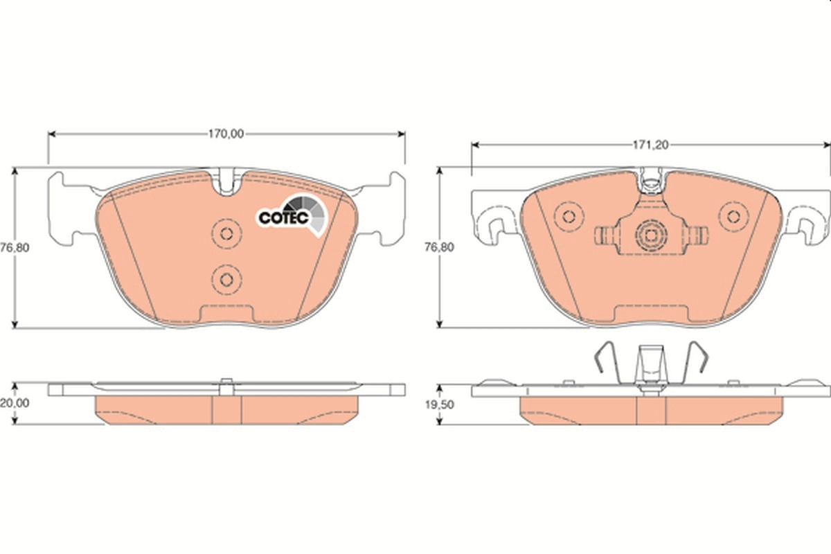 Set placute frana