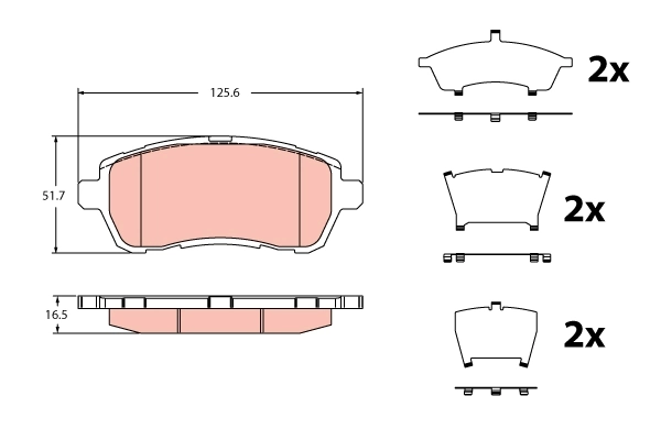 Set placute frana