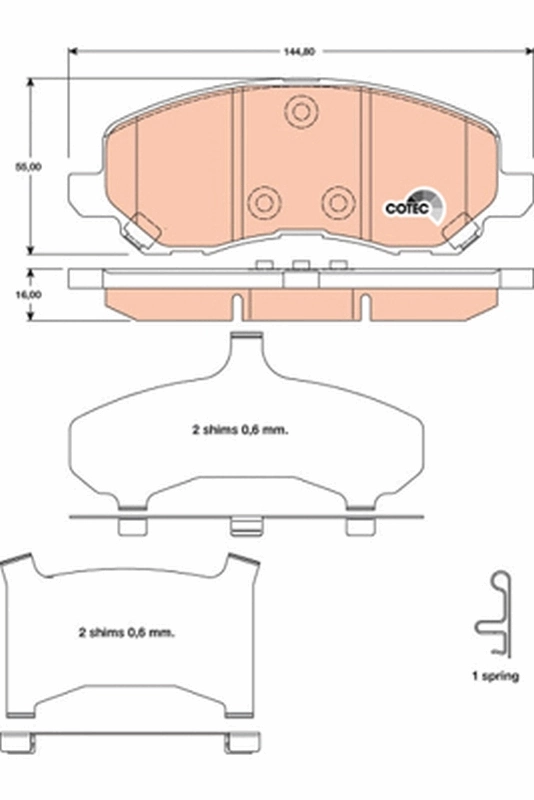Set placute frana