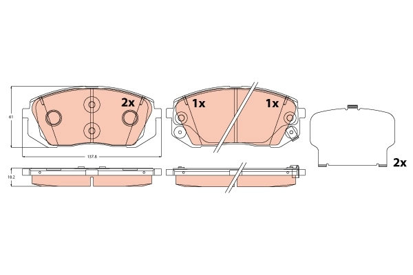 Set placute frana,frana disc