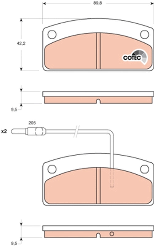 Set placute frana