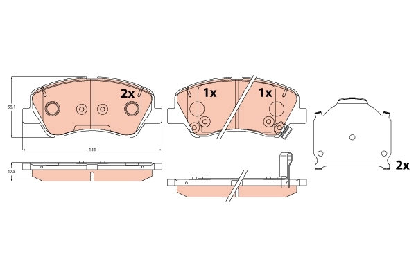 Set placute frana