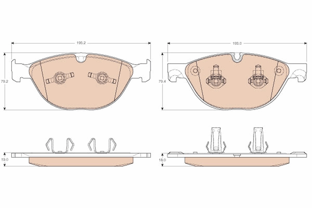 Set placute frana