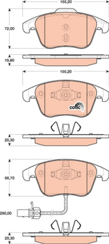 Set placute frana