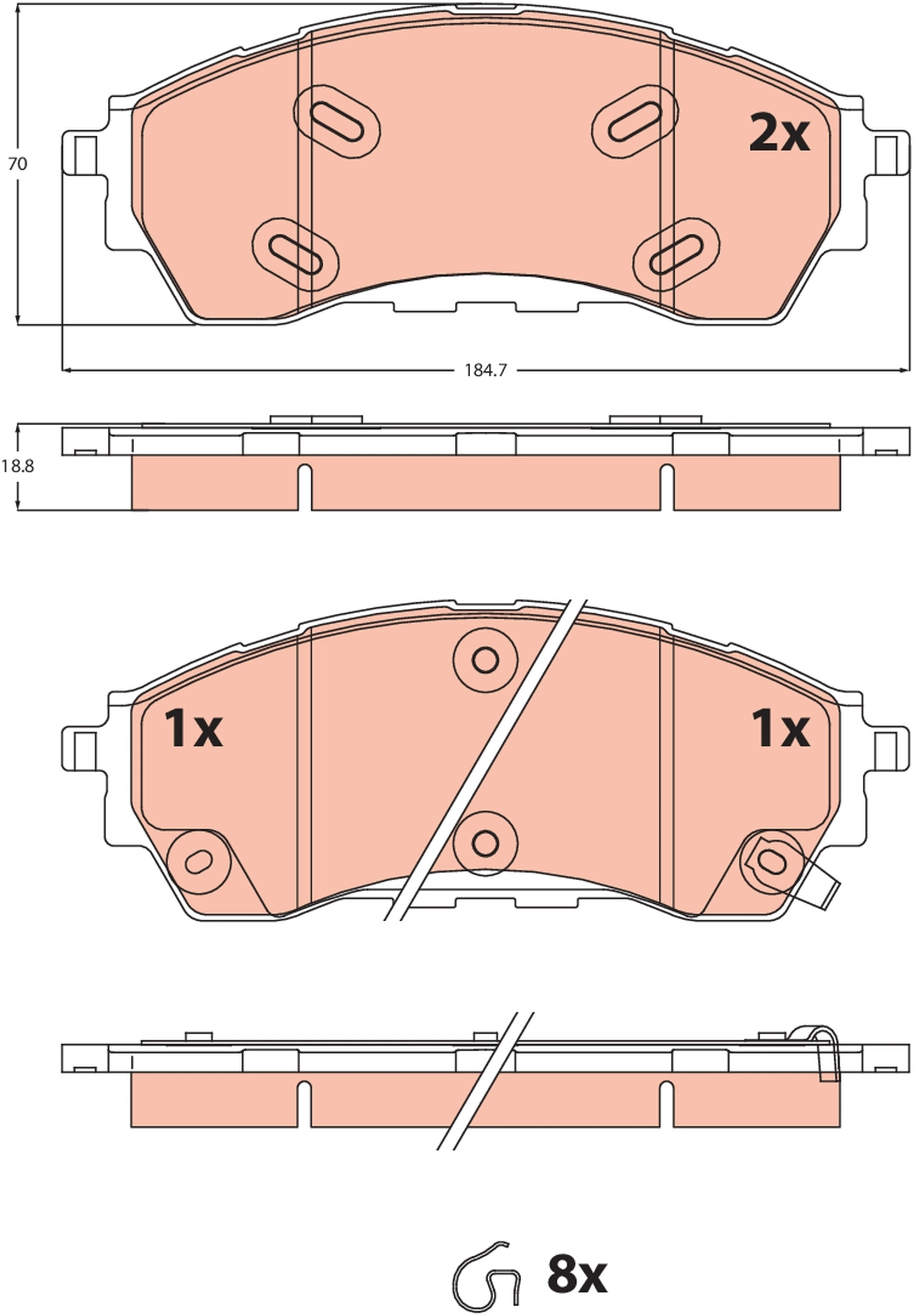 Set placute frana