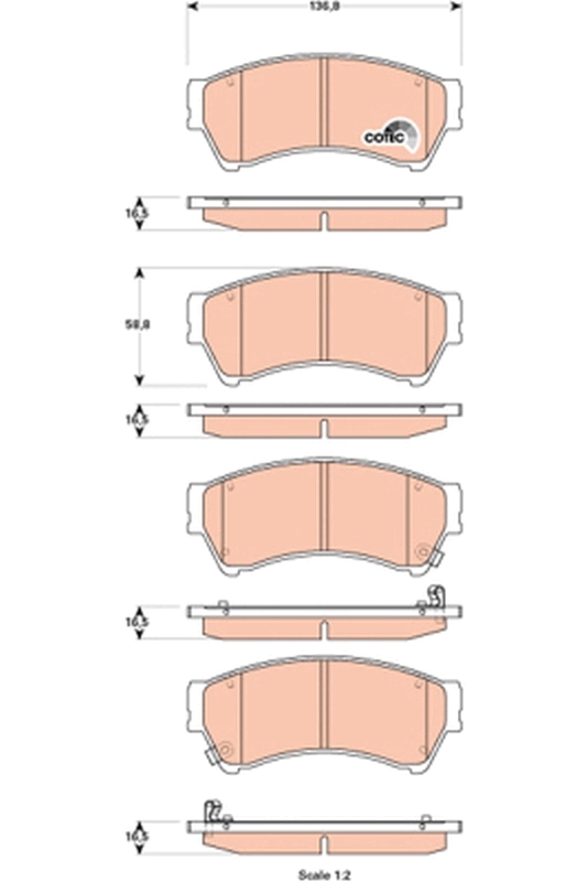 Set placute frana