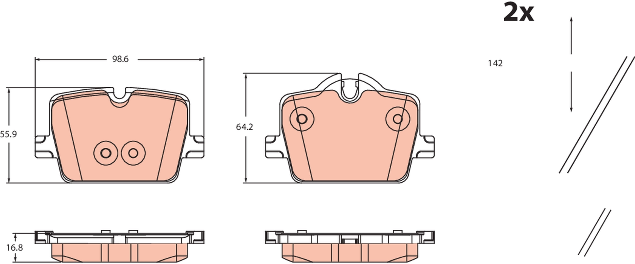 Set placute frana