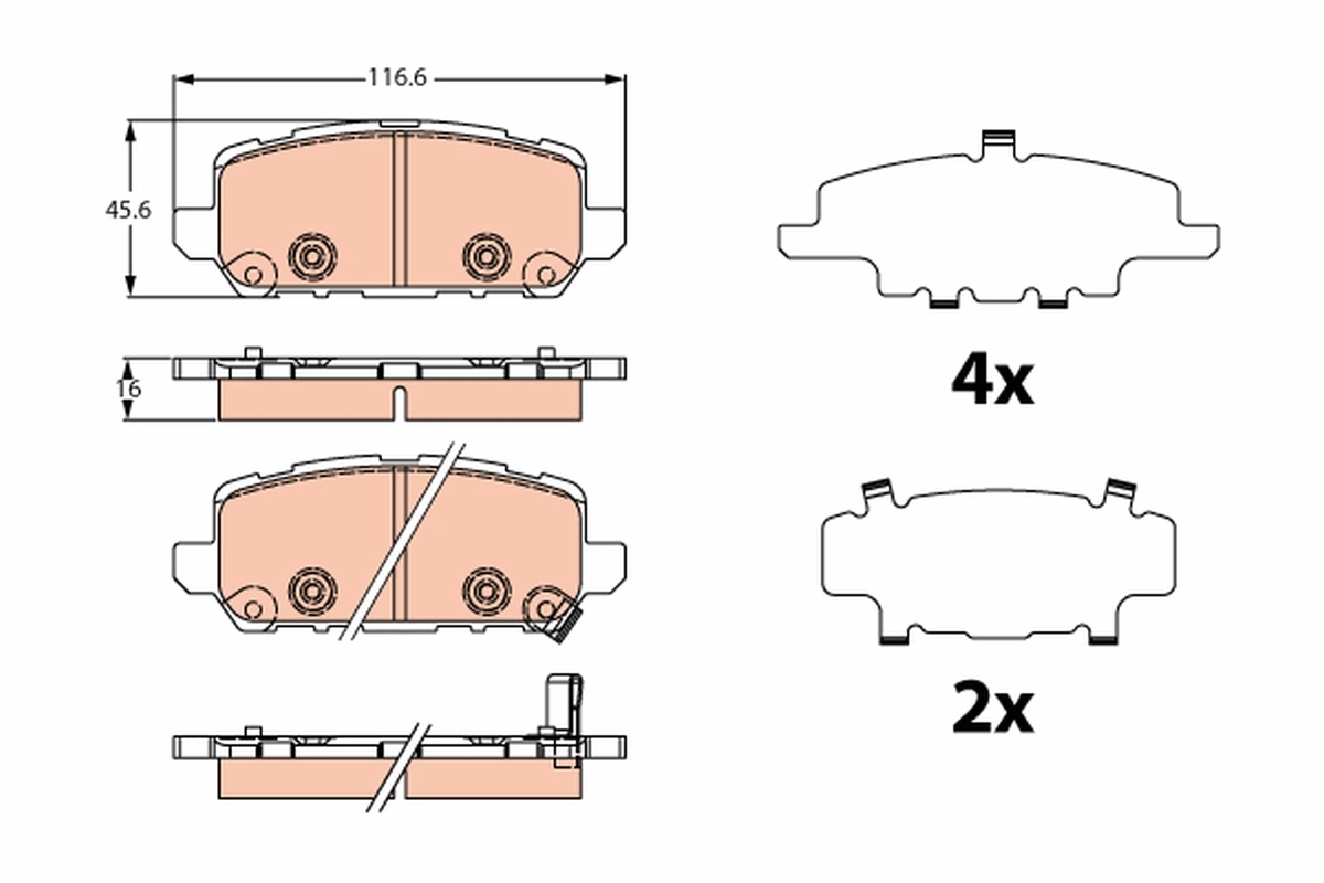 Set placute frana,frana disc