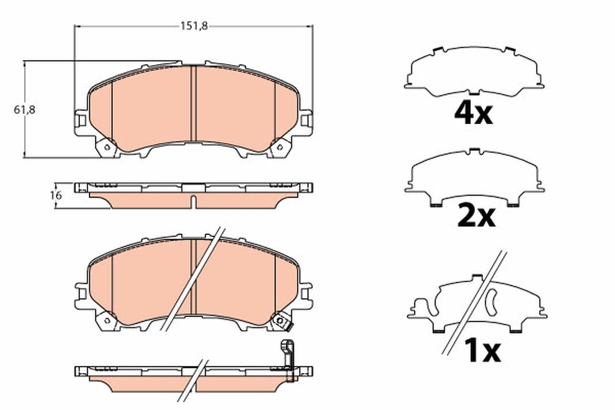 Set placute frana,frana disc