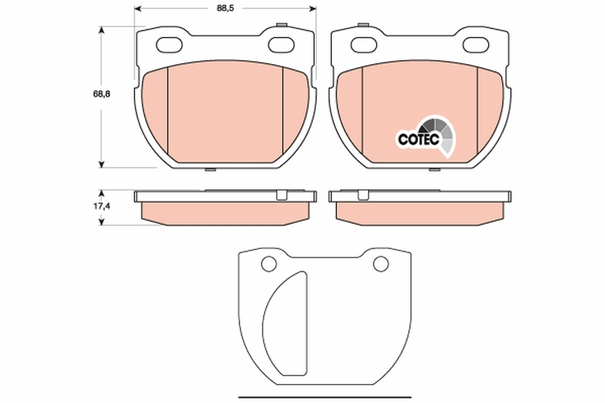 Set placute frana