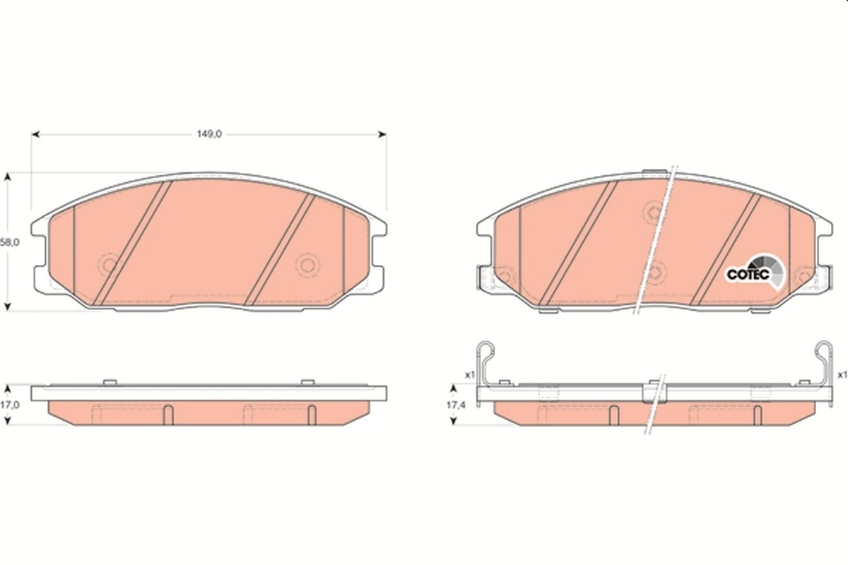 Set placute frana