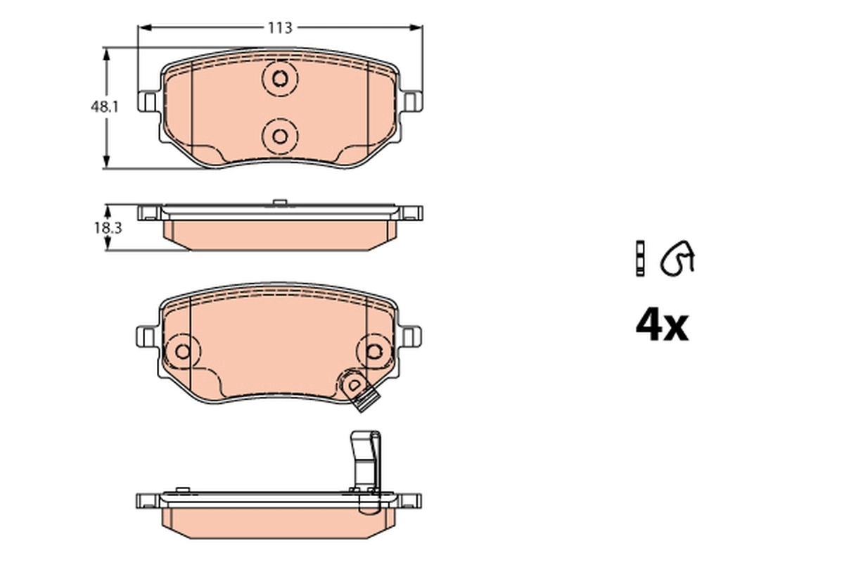Set placute frana