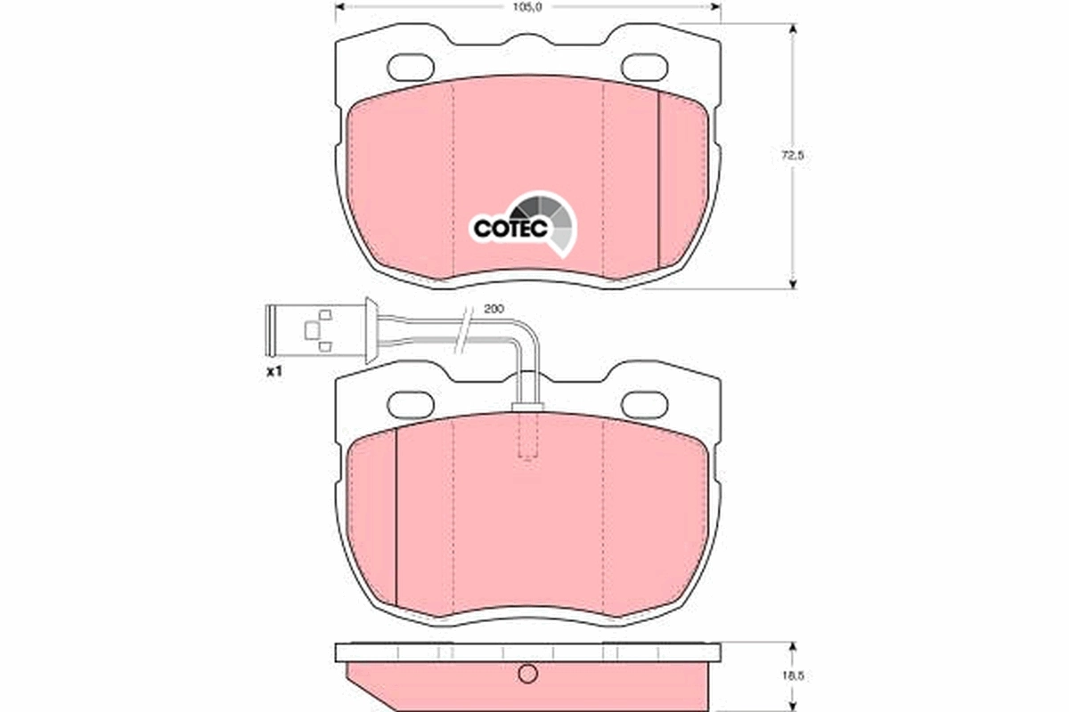 Set placute frana