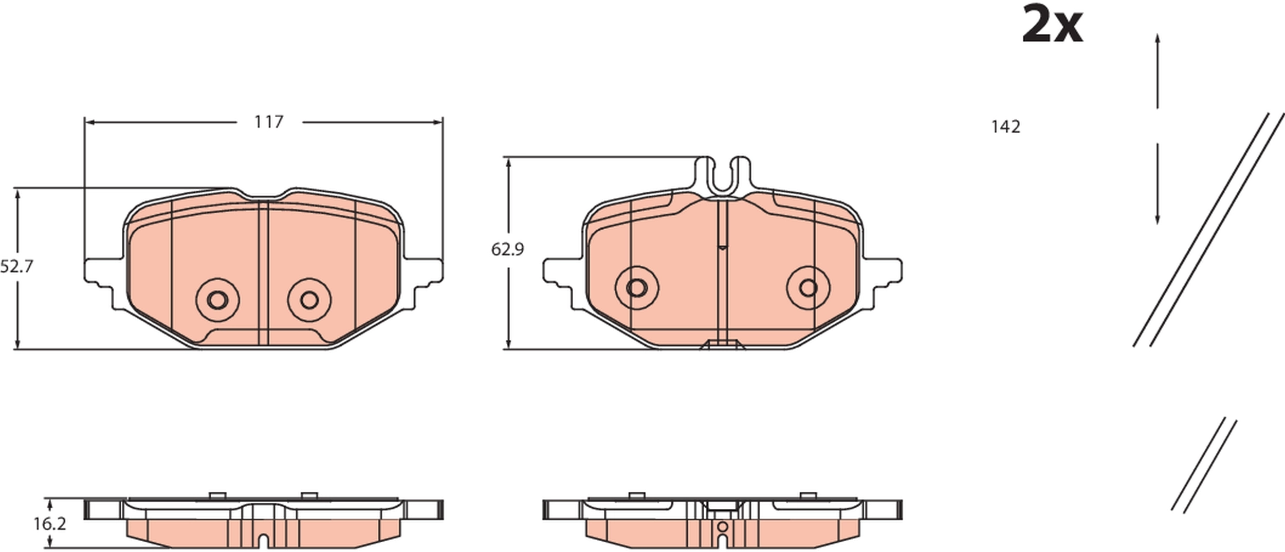 Set placute frana,frana disc