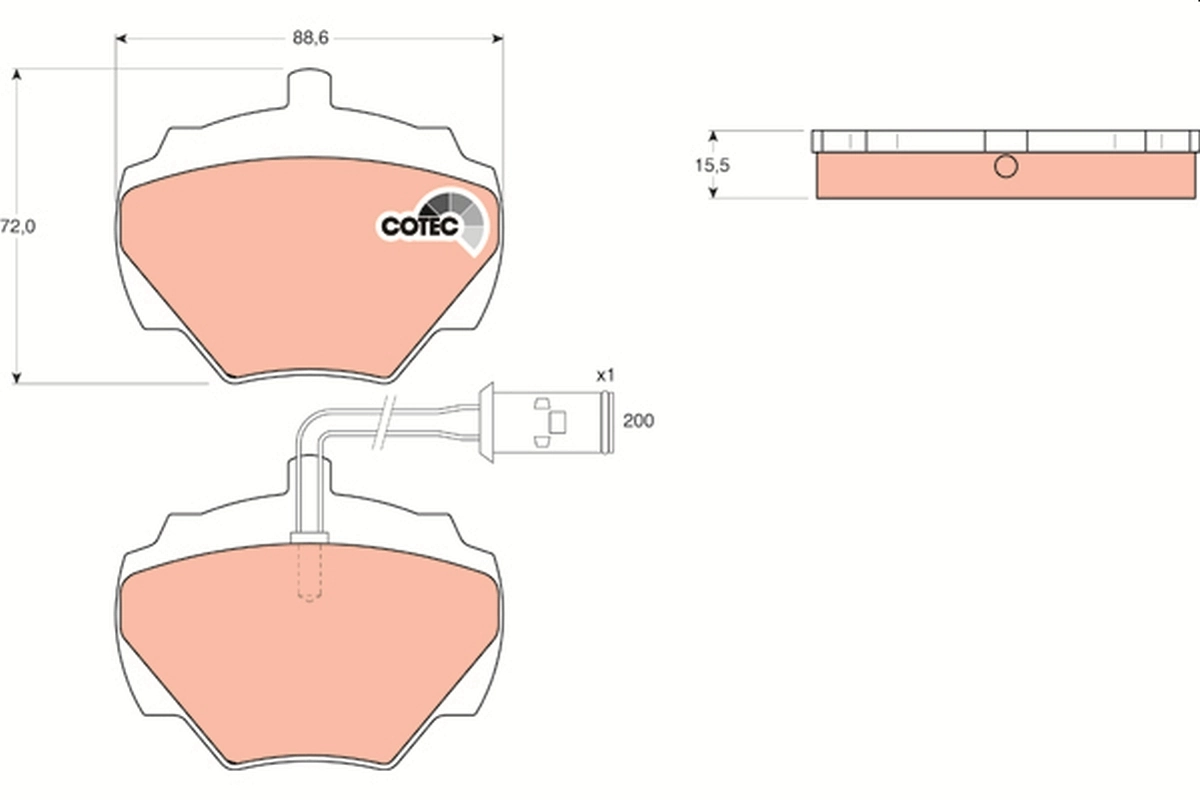 Set placute frana