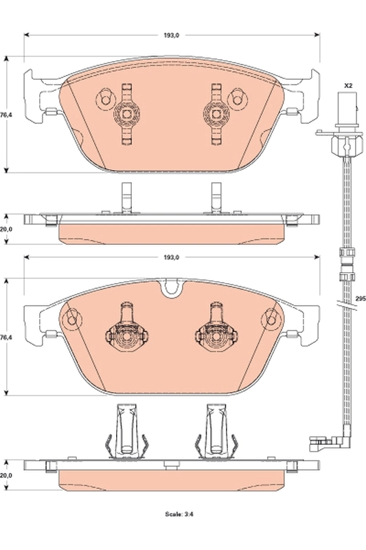 Set placute frana