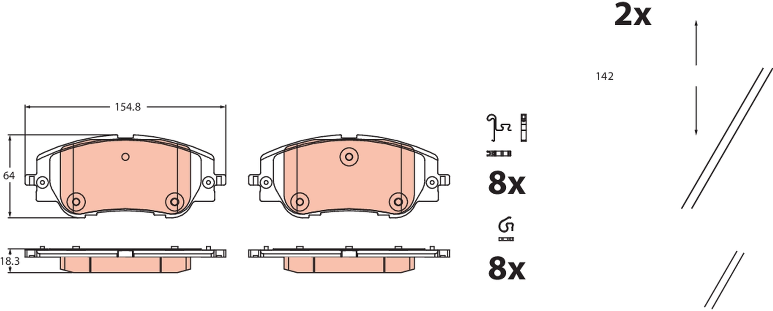 Set placute frana