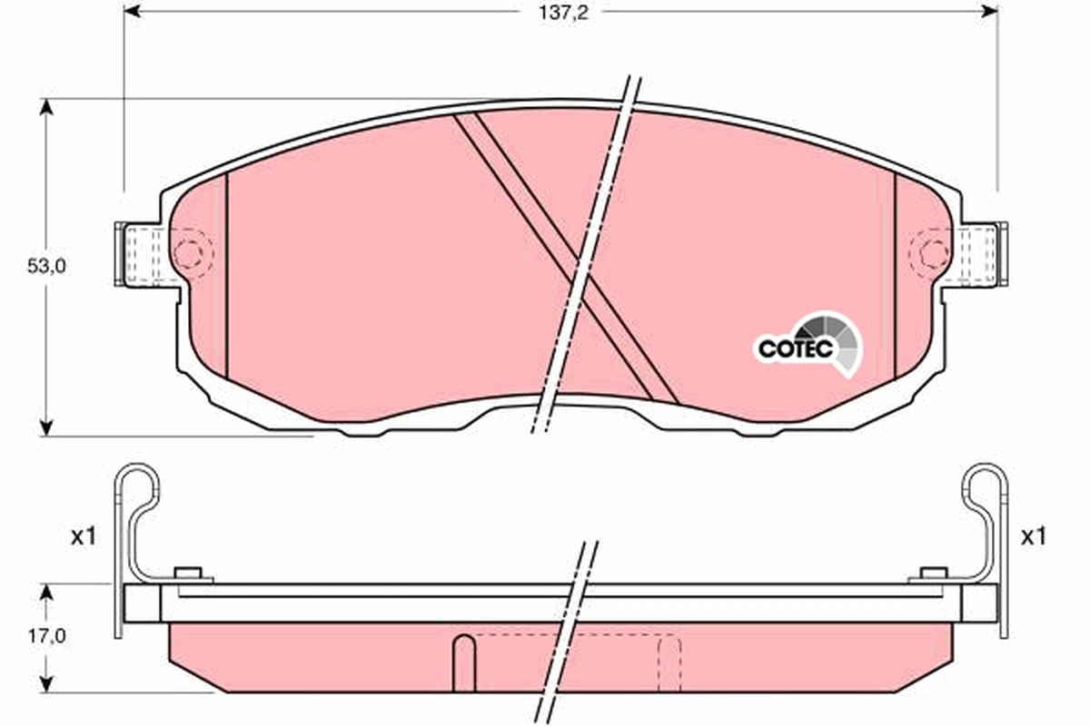 Set placute frana