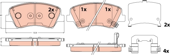 Set placute frana,frana disc