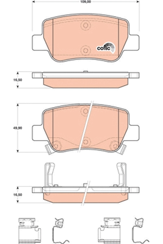 Set placute frana