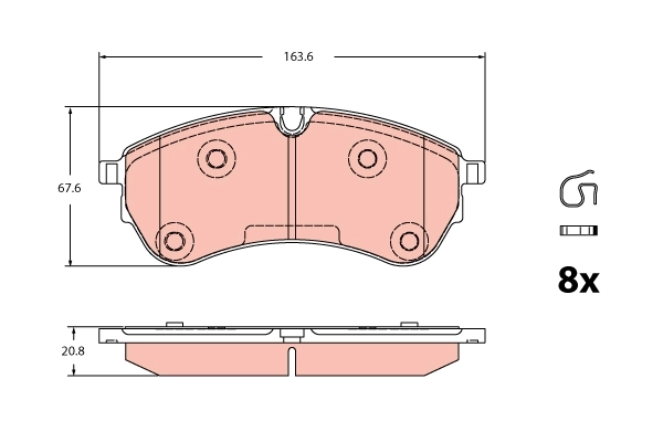 Set placute frana