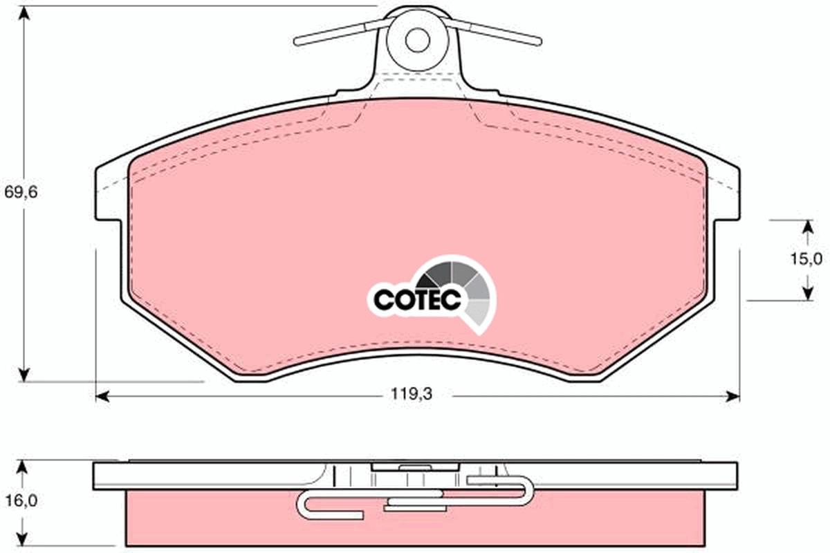 Set placute frana