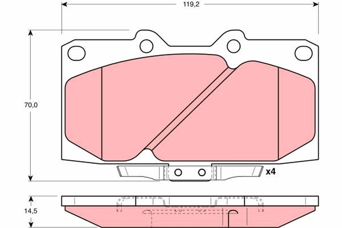 Set placute frana
