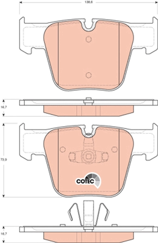 Set placute frana