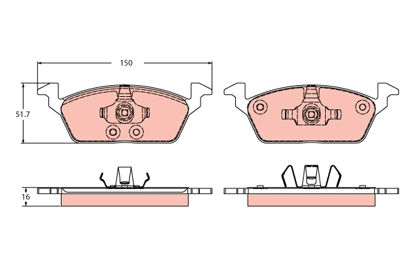 Set placute frana,frana disc