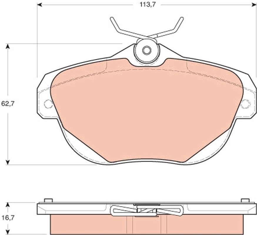 Set placute frana