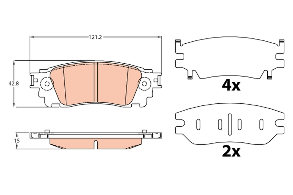 Set placute frana,frana disc