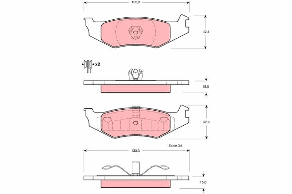Set placute frana