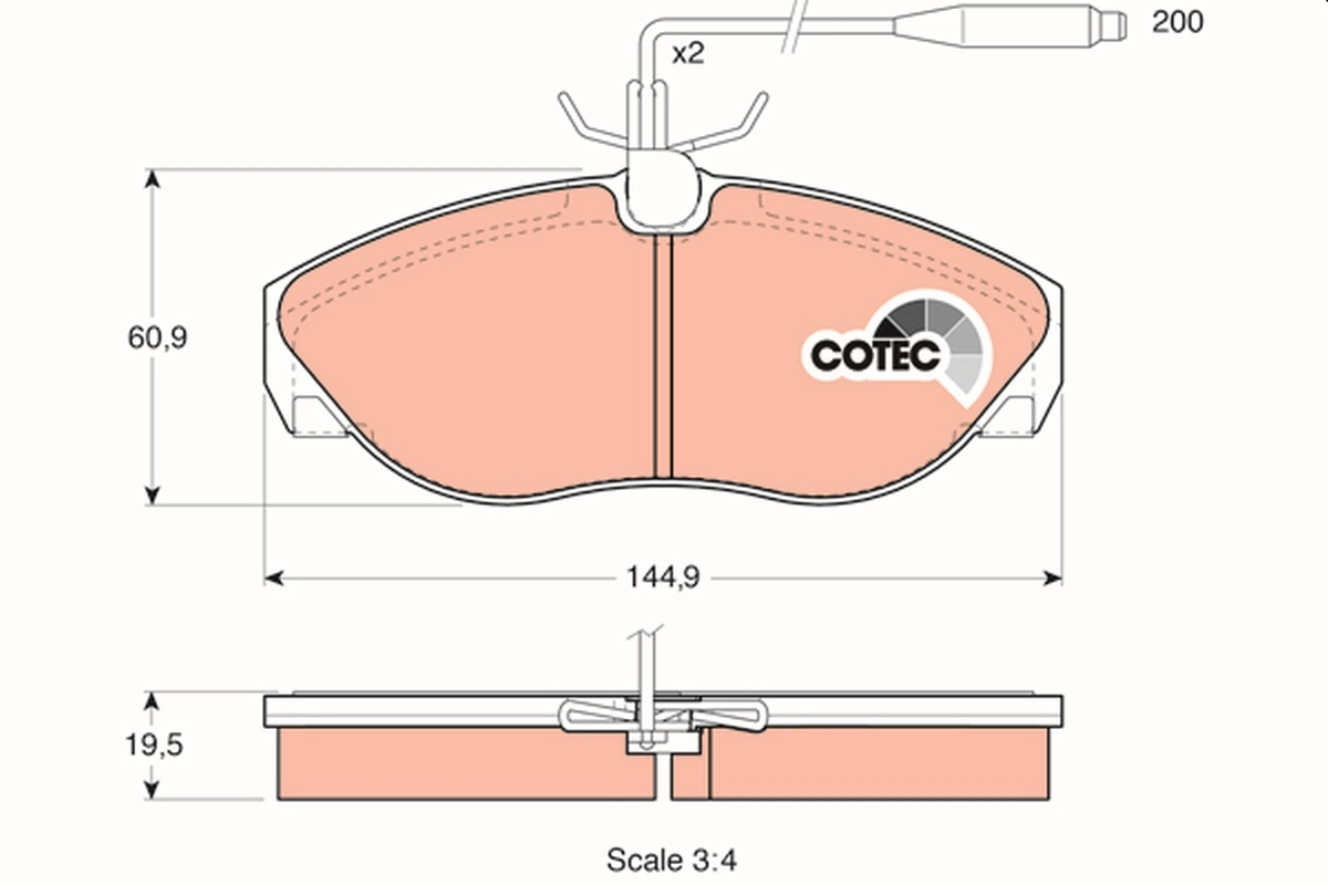 Set placute frana