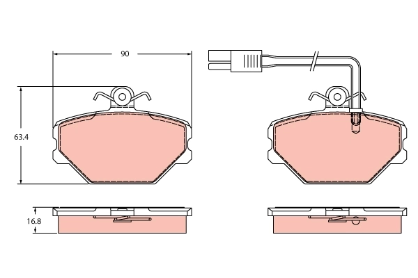 Set placute frana