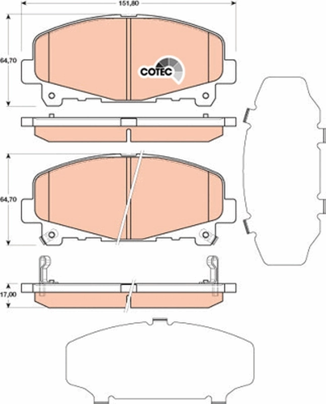 Set placute frana